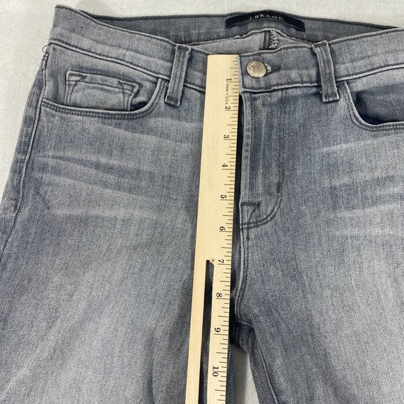 J Brand Rail Sweet Gray Distressed Slit Denim Jean - Picture 11 of 16